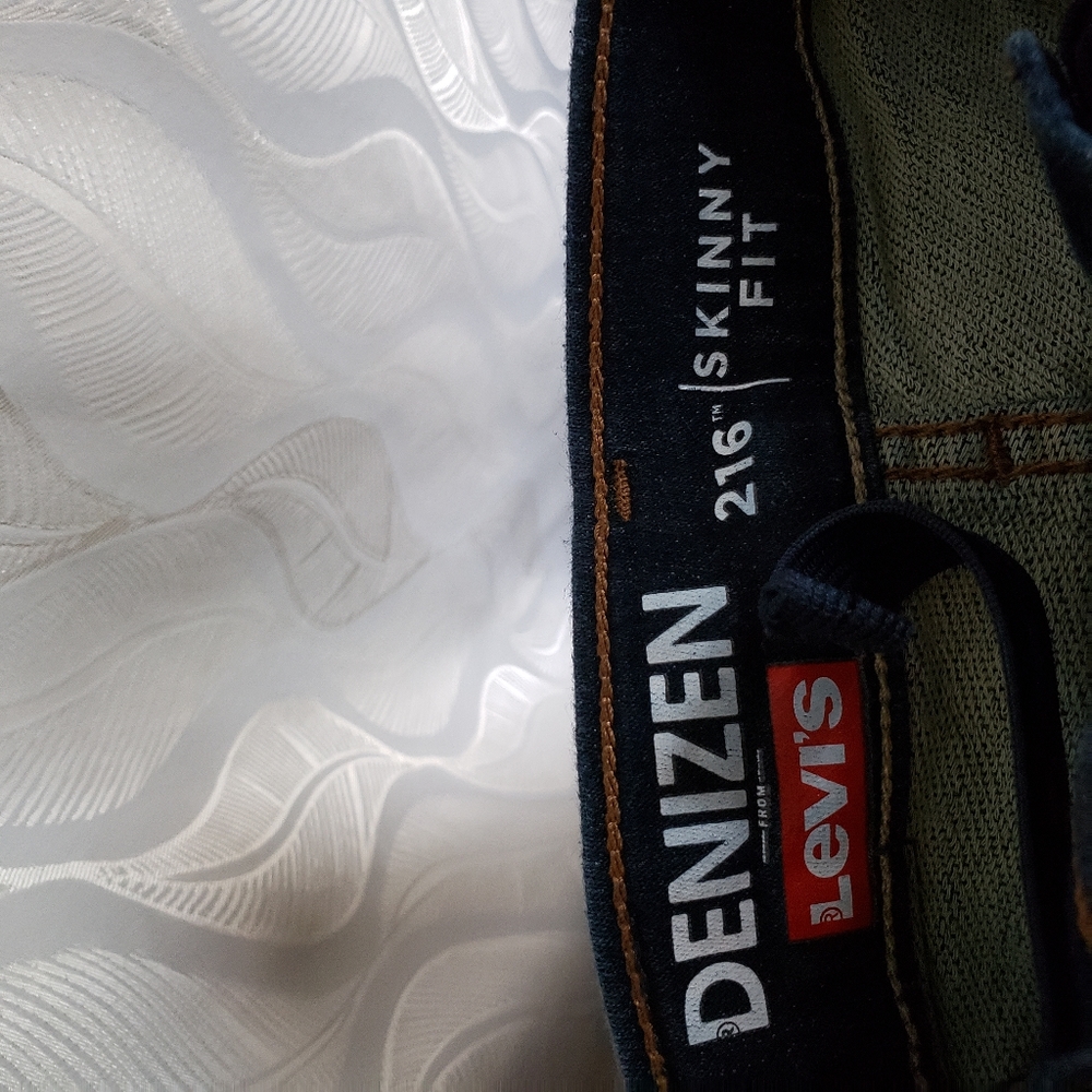 Denizen From Levi's 216 Skinny Fit Boy's Dark Wash Denim Blue Jeans - Picture 4 of 8